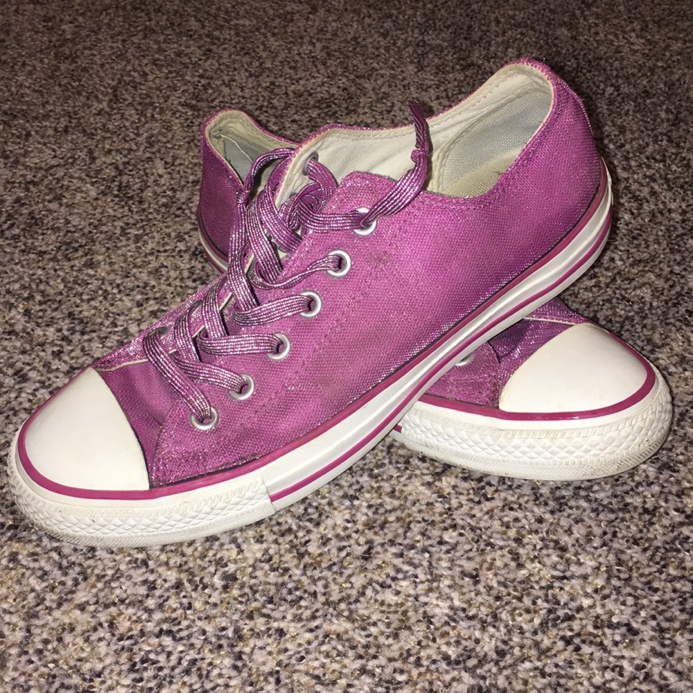 Pink sparkly converse